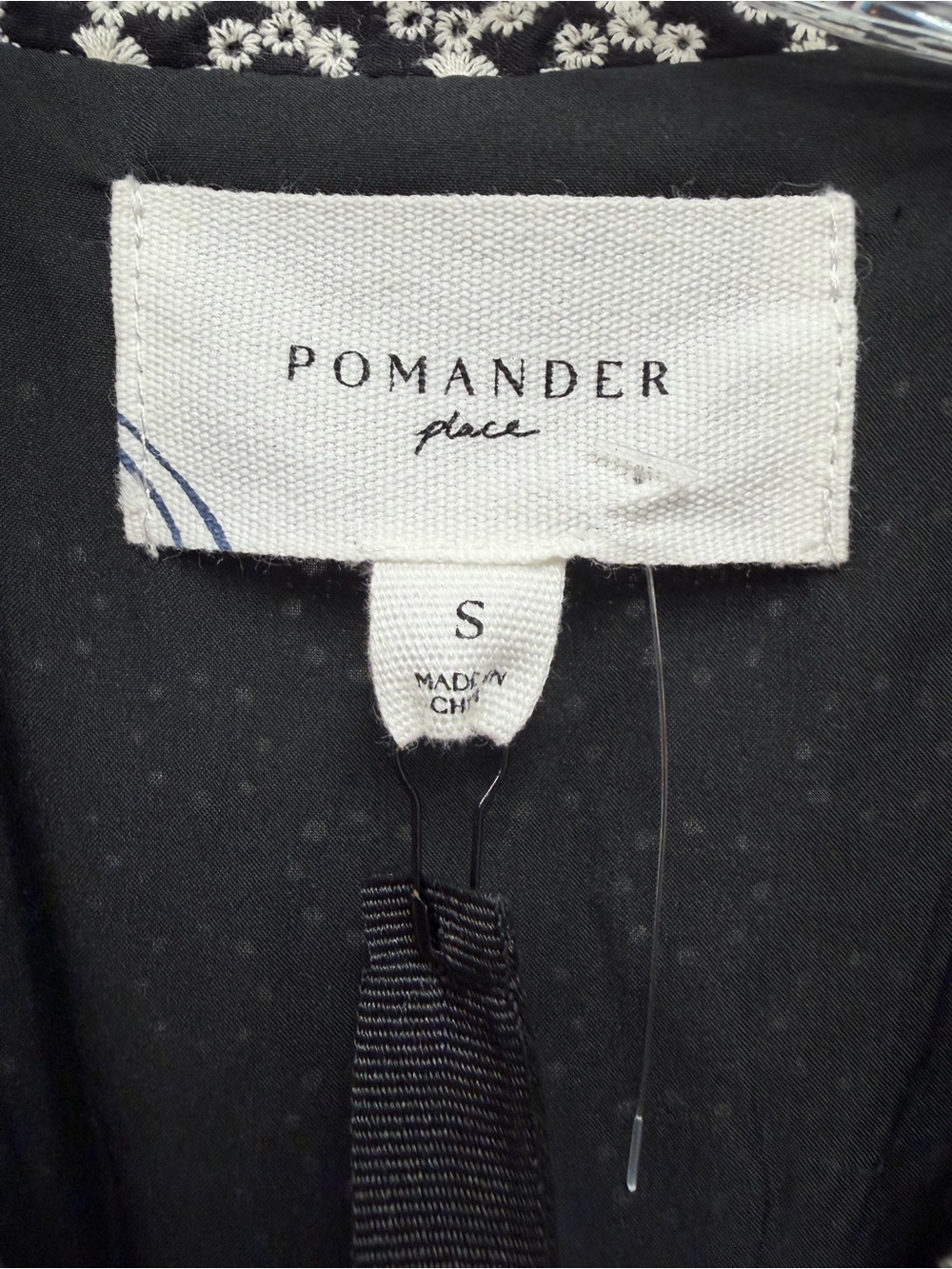 Pomander Place Black and White Floral A-Line - Picture 3 of 5